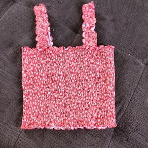 Arizona Jean Company Pink and White Tank Top